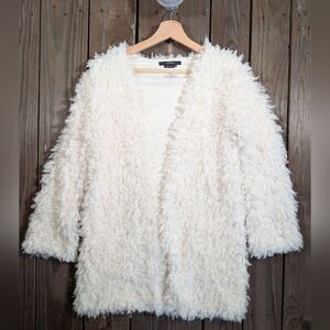 Vertigo Cream Fuzzy Cardigan XS